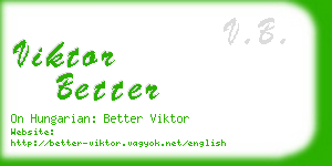 viktor better business card